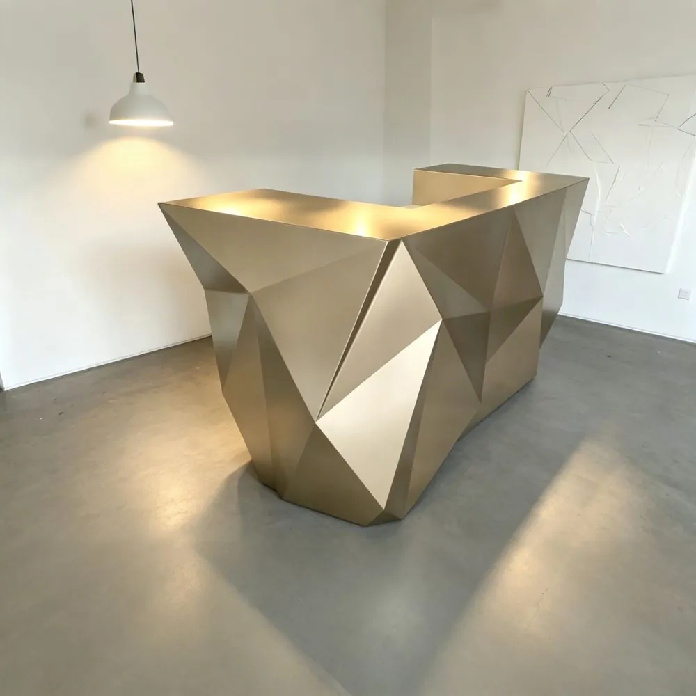 Steel L-Shape Cocktail Bar Table, Water Resistant — in-situ view with bar counter