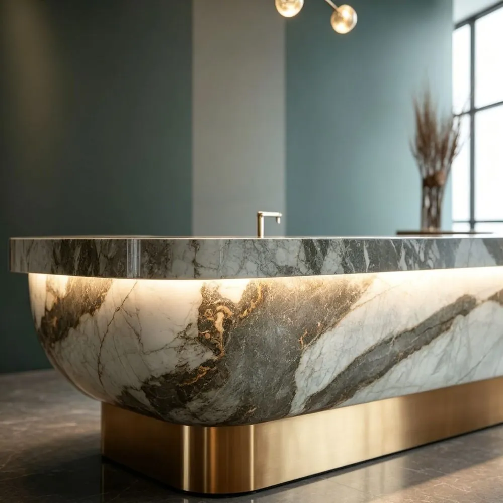 Multi-Functional Steel Bar Table for Home — close-up detail of gold finish