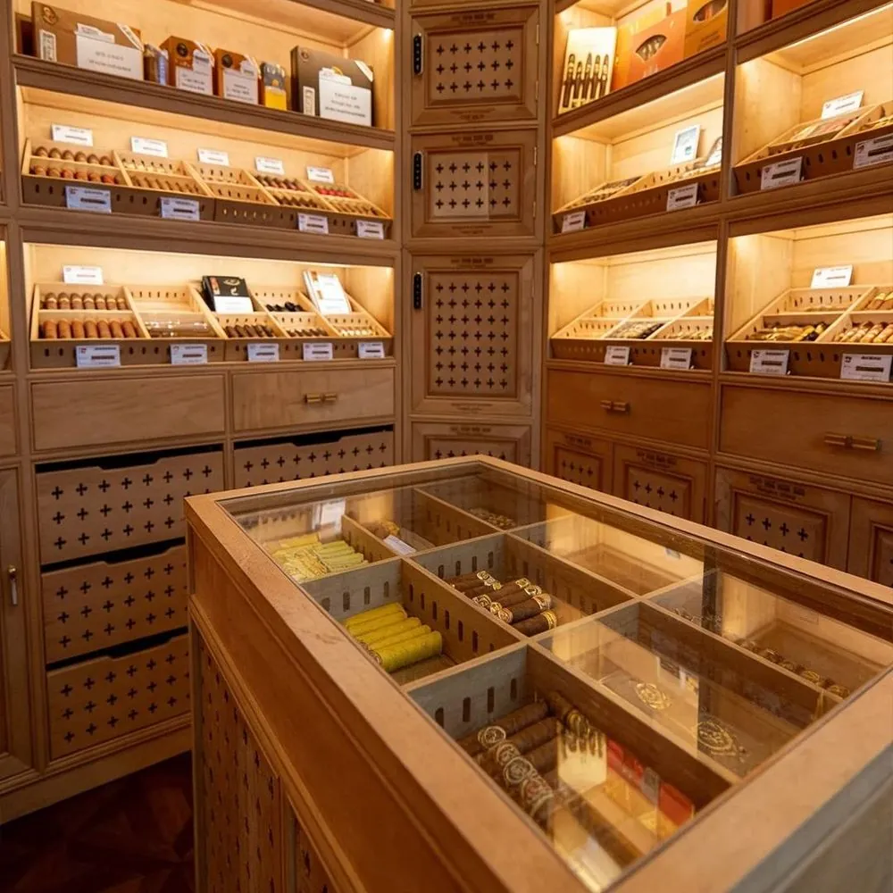448L Cigar Humidor with Digital Display — interior layout with shelving