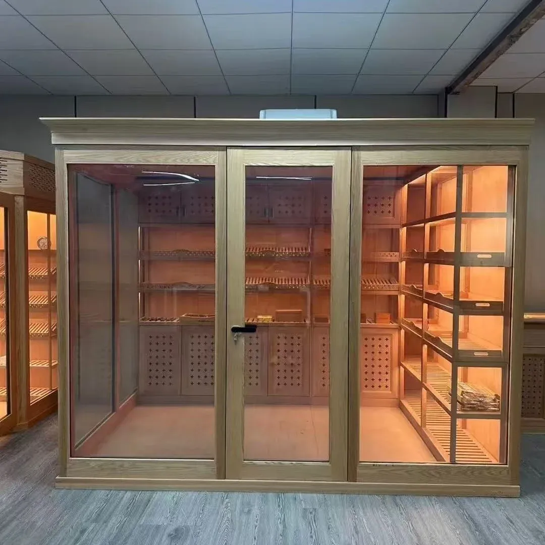 Stepped 1000L Dual-Zone Stainless Wine Cabinet — room setting in showroom setting