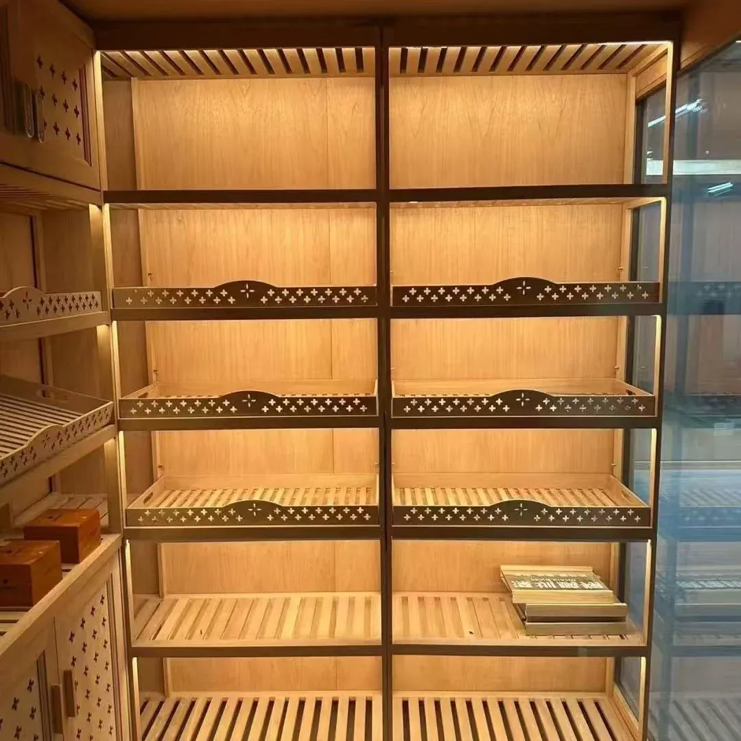 Stepped 1000L Dual-Zone Stainless Wine Cabinet — interior shelving and storage with shelving