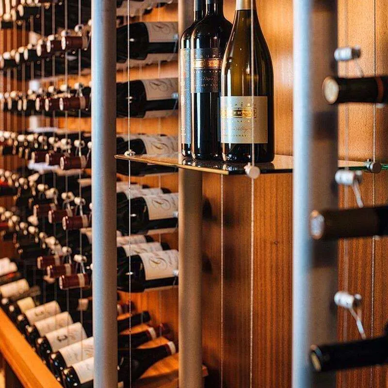 1200-Bottle Solid Wood Wine Cellar — close-up detail