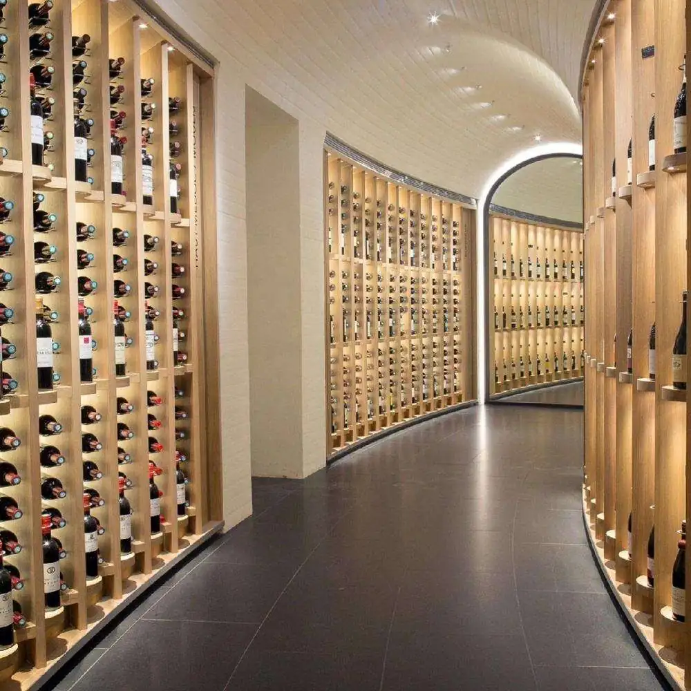 200-Bottle Stainless Steel Wine Cellar — in-situ view with wine bottles