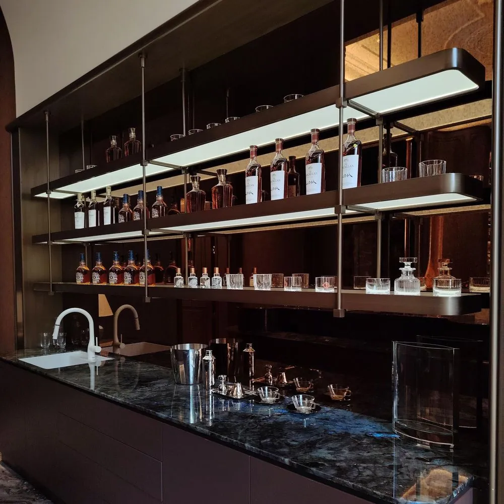 Stainless steel wine rack — in-situ project installation