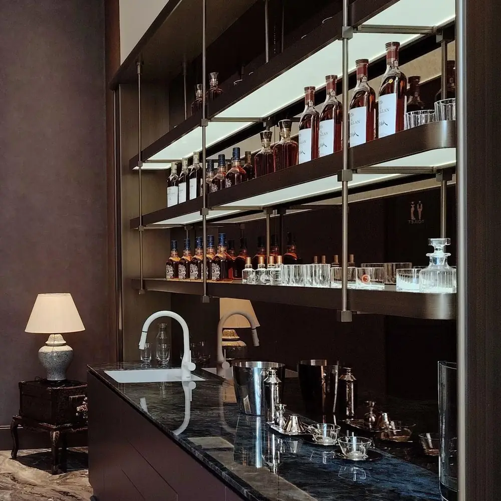 Stainless steel wine rack — in-situ project installation