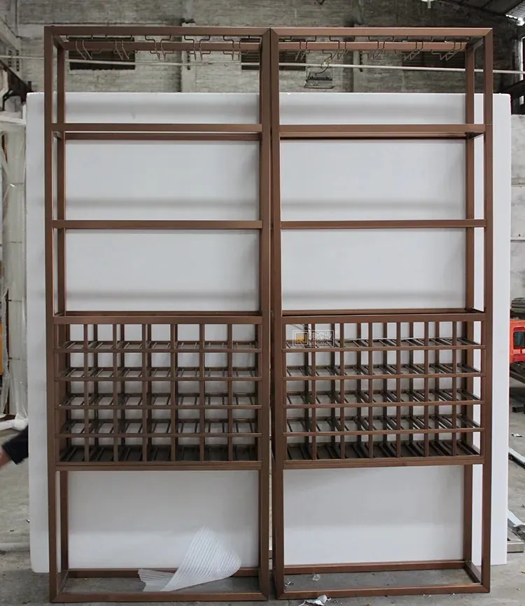 Floor-to-Ceiling Stainless Wine Rack, F-88 — additional angle, factory workshop